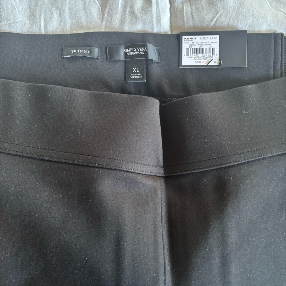 Simply Vera Vera Wang Men's Charcoal Dress Pants